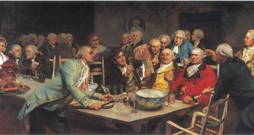 „Wieczór w Klubie Norweskim” – obraz Eilifa Peterssena z 1892 roku