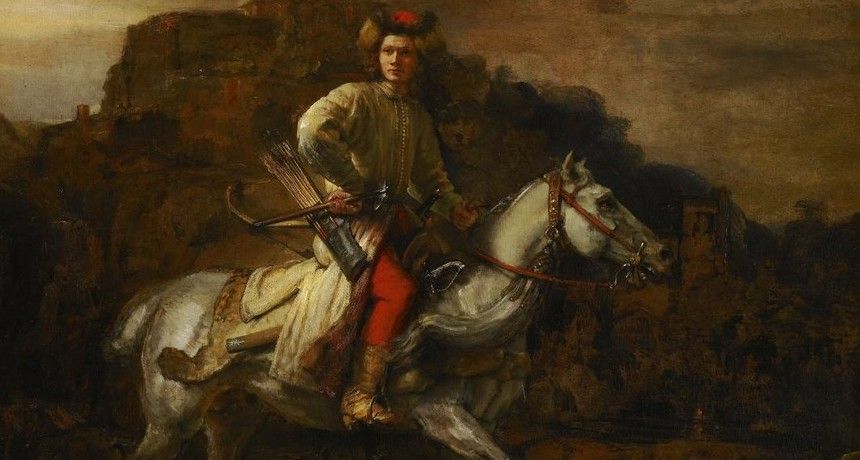 Jeździec polski - obraz Rembrandta van Rijna
