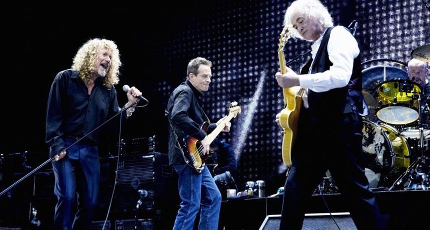 Zespół Led Zeppelin na scenie