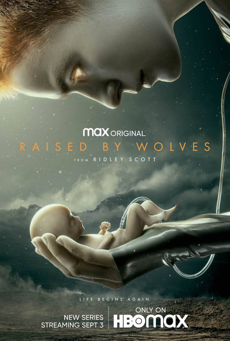 Tak prezentuje się plakat serialu "Raised by wolves"
