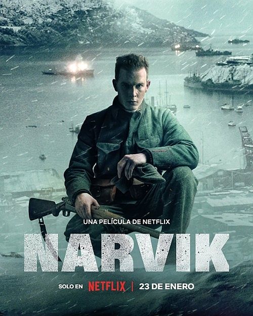 Plakat promującu  film „Narwik”