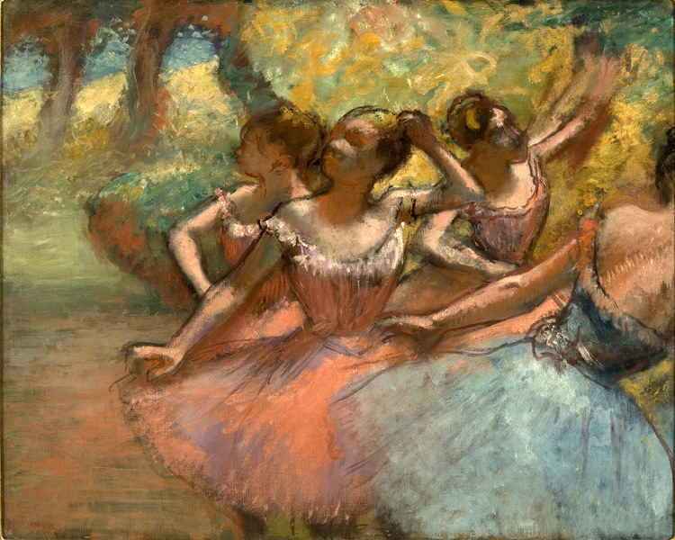 Degas, Cztery tancerki na scenie