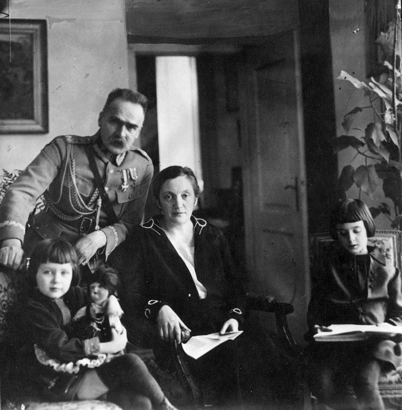 Piłsudski z żoną Aleksandrą