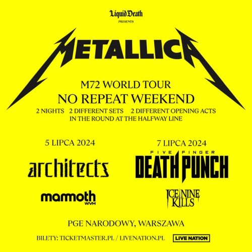 Metallica w Polsce – oficjalny plakat