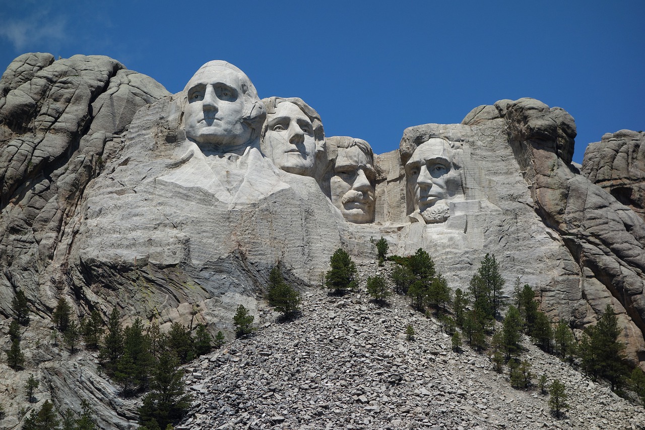 Twarze prezydentów wykute w Górze Rushmore
