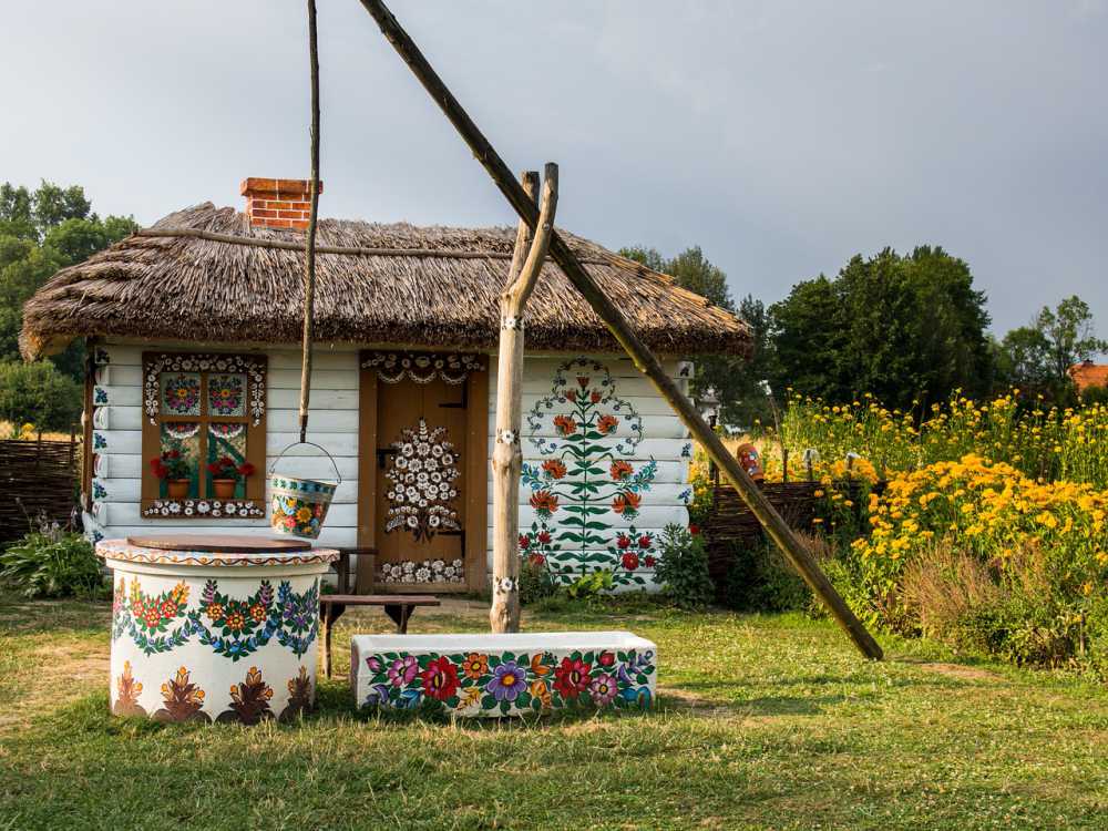 Malowane domy we wsi Zalipie 