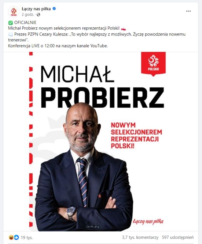 Nowy selekcjoner Michał Probierz