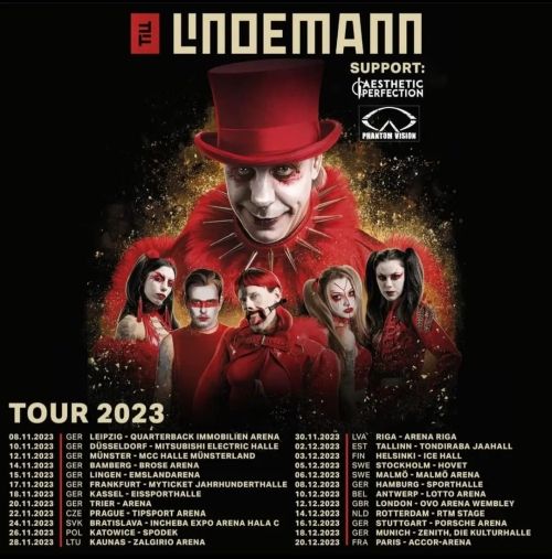 Lindemann – plakat z trasy na 2023 rok