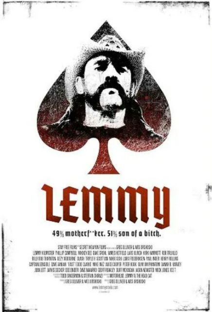 Plakat filmu dokumentalnego "Lemmy" z 2010 roku w reżyseri Grega Ollivera